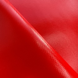Ткань ПВХ 600 гр/м2 плотная, Красный (Ширина 150см), на отрез  в Ухте