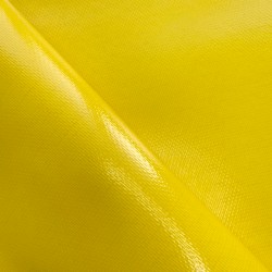 Ткань ПВХ 600 гр/м2 плотная, Жёлтый (Ширина 150см), на отрез  в Ухте
