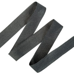 Окантовочная лента-бейка, цвет Чёрный 22мм (на отрез)  в Ухте
