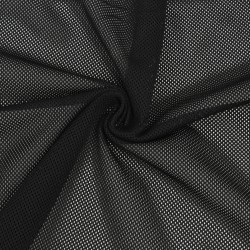 Трикотажная Сетка 75 г/м2, цвет Черный (на отрез)  в Ухте