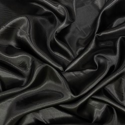 Ткань Атлас-сатин, цвет Черный (на отрез)  в Ухте