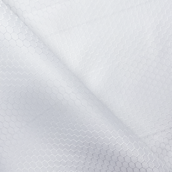 Ткань Оксфорд 300D PU Рип-Стоп СОТЫ, цвет Белый (на отрез)  в Ухте