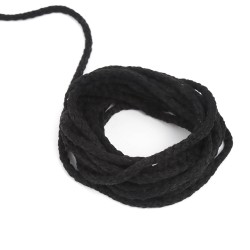 Шнур для одежды тип 2,  Чёрный (плетено-вязаный/полиэфир)  в Ухте